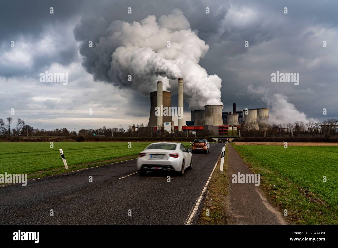 Lignite-fired power plant, RWE Power AG Niederaussem power plant, Bergheim, NRW, Germany, Stock Photo