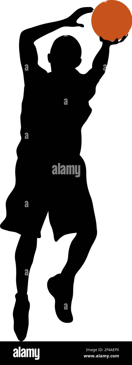 Basketball Player Silhouette. Smooth and Clean Black Design. Vector ...