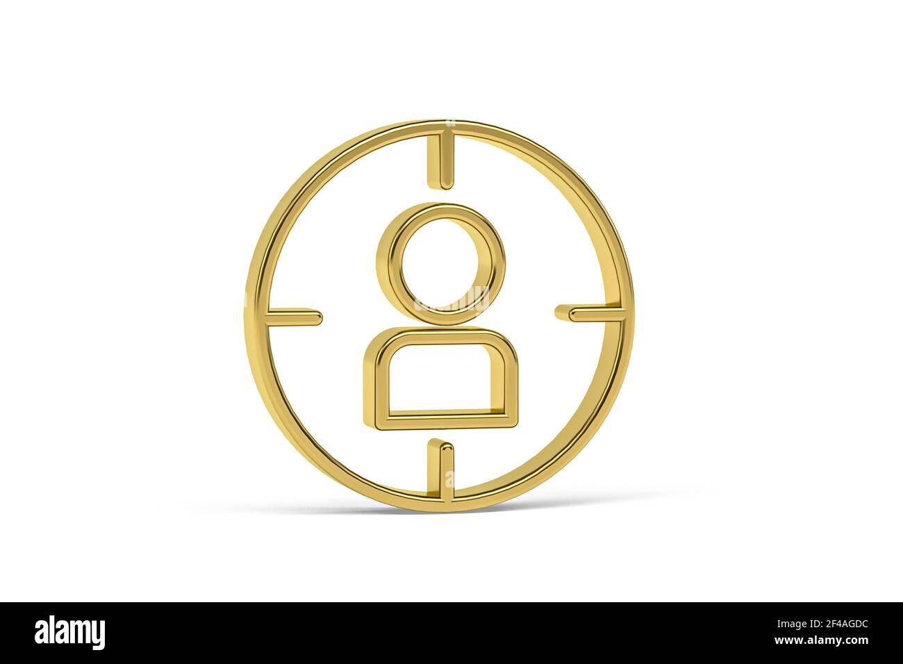 Golden 3d target icon hi-res stock photography and images - Alamy