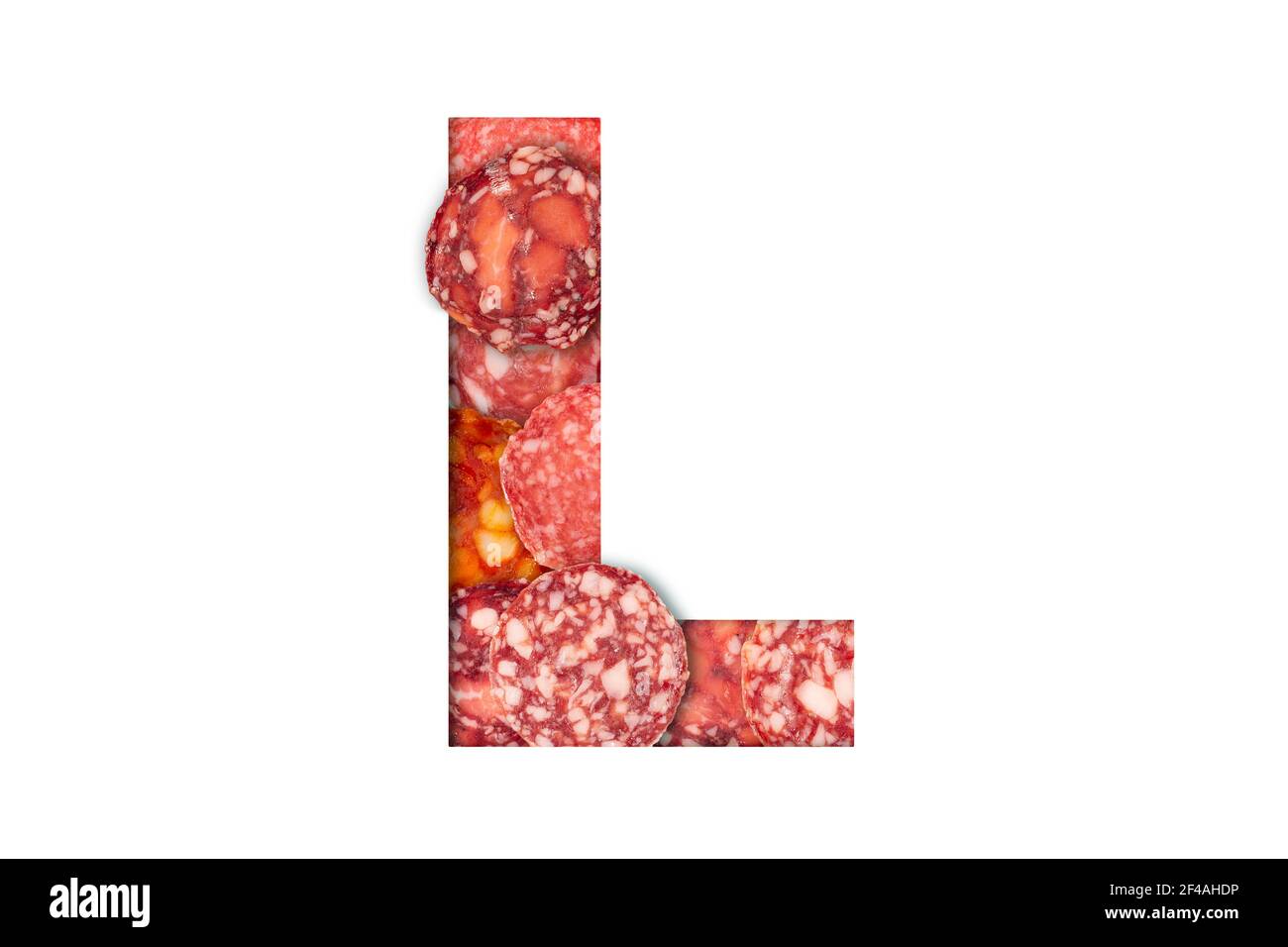 Sausage alphabet isolated on white background. Latin Food alphabet ...