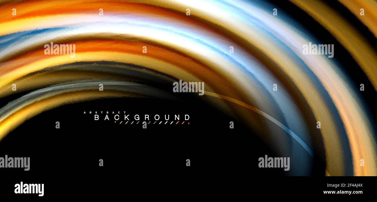 Multicolored wave lines on black background design. Multicolored wave lines on black background vector design Stock Vector