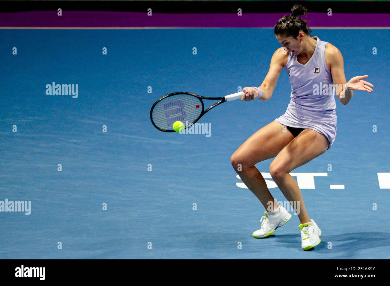 ST PETERSBURG, RUSSIA - MARCH 19: Margarita Gasparyan during her match