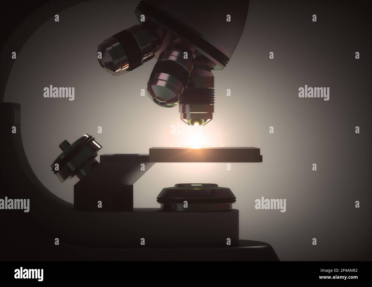 Light microscope, illustration Stock Photo - Alamy