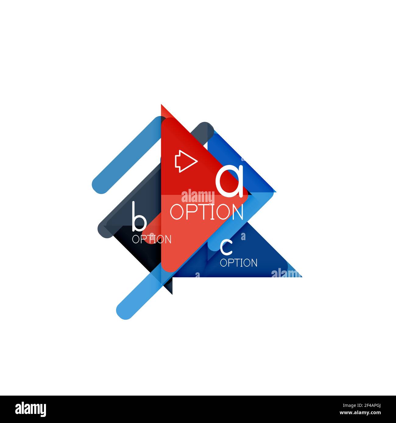 Triangle data visualization design, option infographic layout. Triangle ...