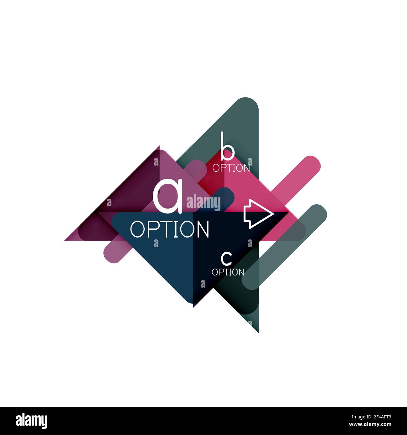 Triangle data visualization design, option infographic layout. Triangle ...
