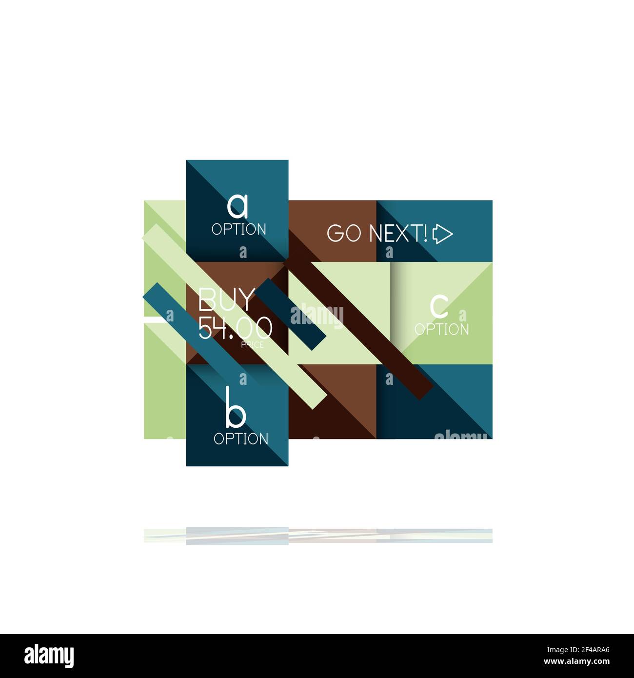 Square option infographic banner. Data and information visualization ...