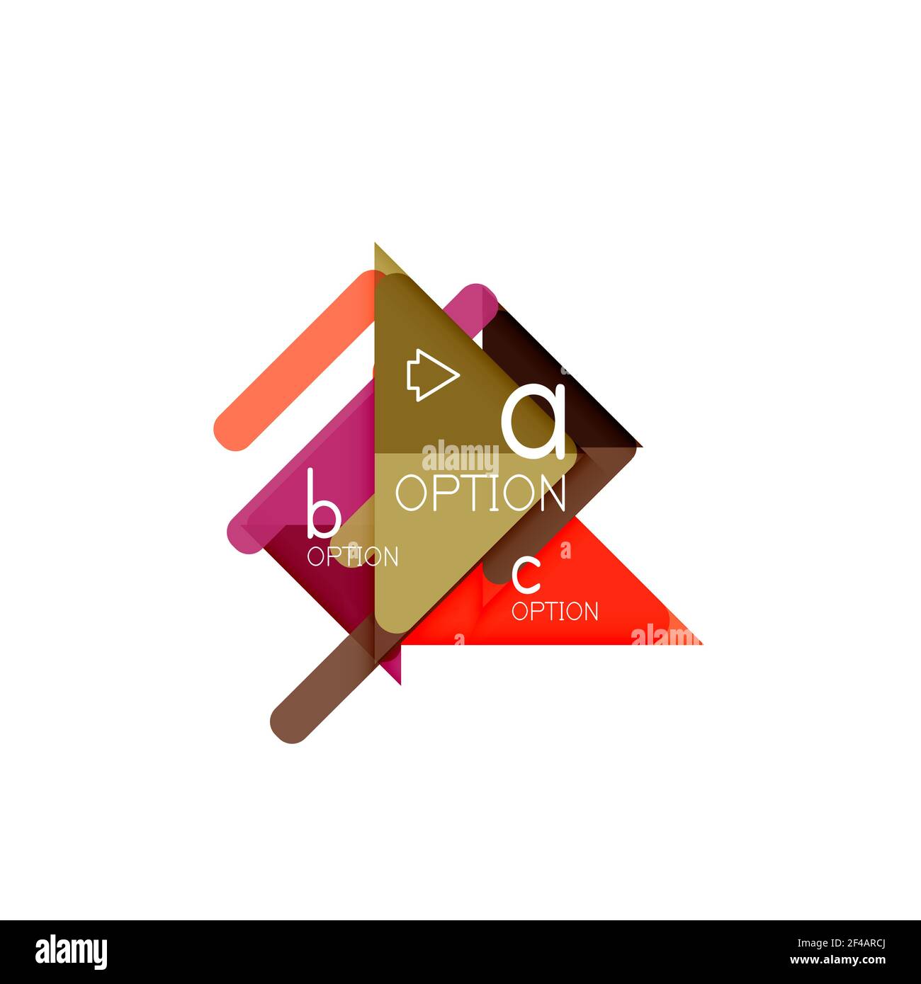 Triangle data visualization design, option infographic layout. Triangle data visualization design, option infographic layout. Vector illustration Stock Vector
