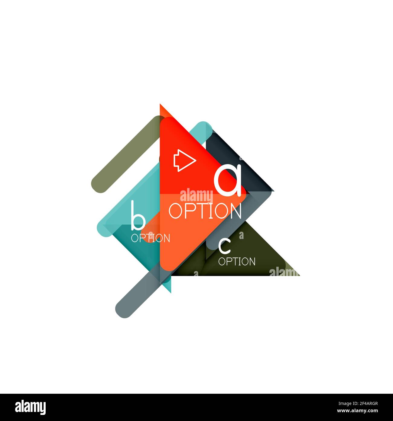 Triangle data visualization design, option infographic layout. Triangle ...