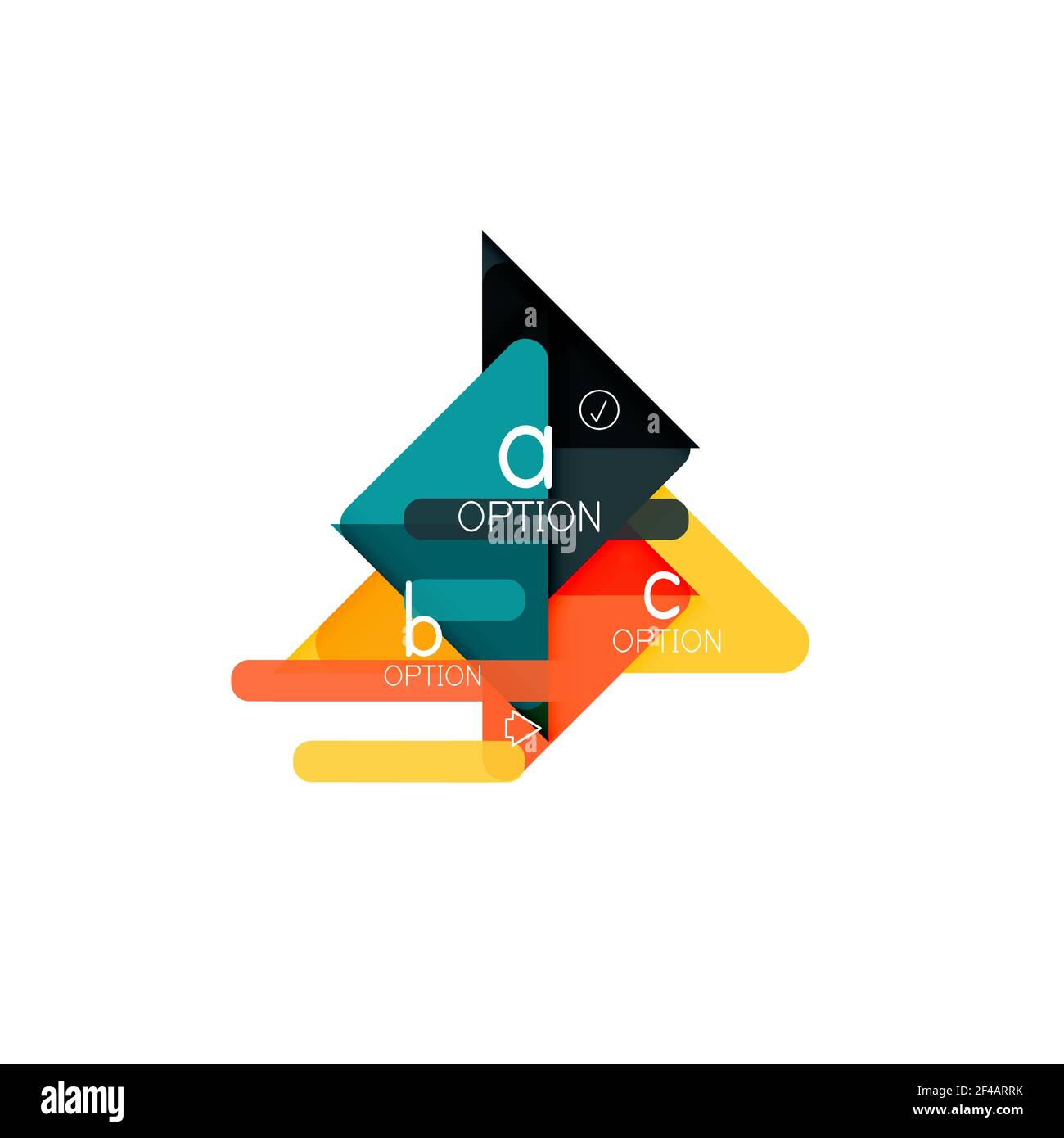 Triangle data visualization design, option infographic layout. Triangle ...