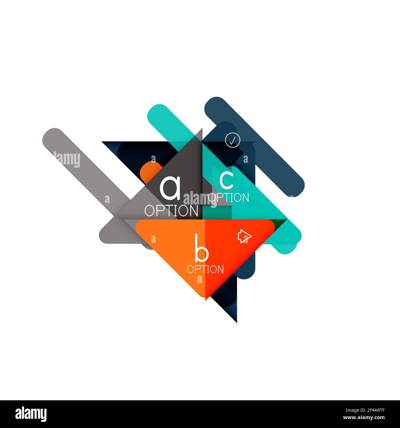 Triangle data visualization design, option infographic layout. Triangle ...