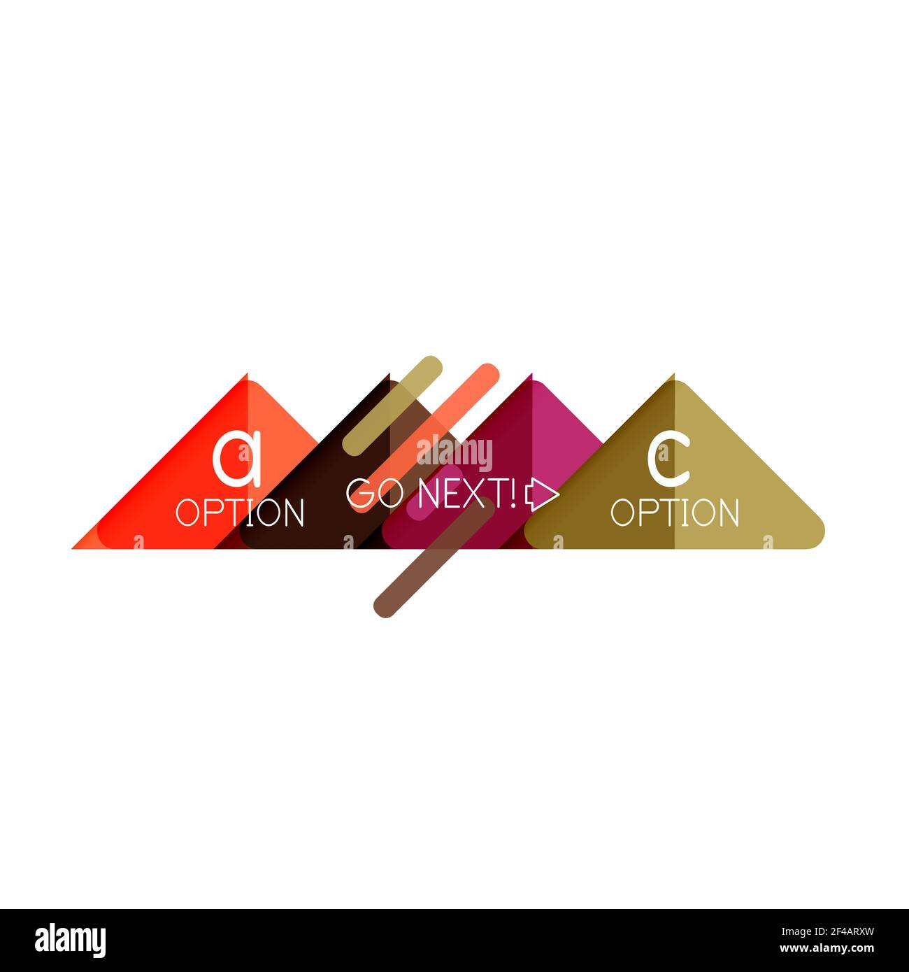 Triangle data visualization design, option infographic layout. Triangle ...