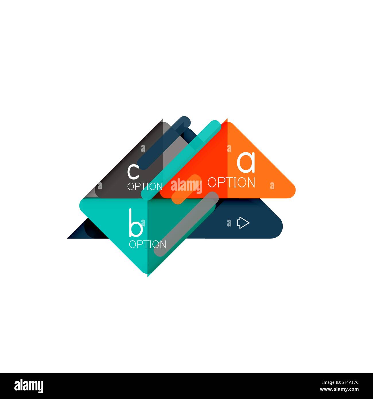 Triangle data visualization design, option infographic layout. Triangle data visualization design, option infographic layout. Vector illustration Stock Vector