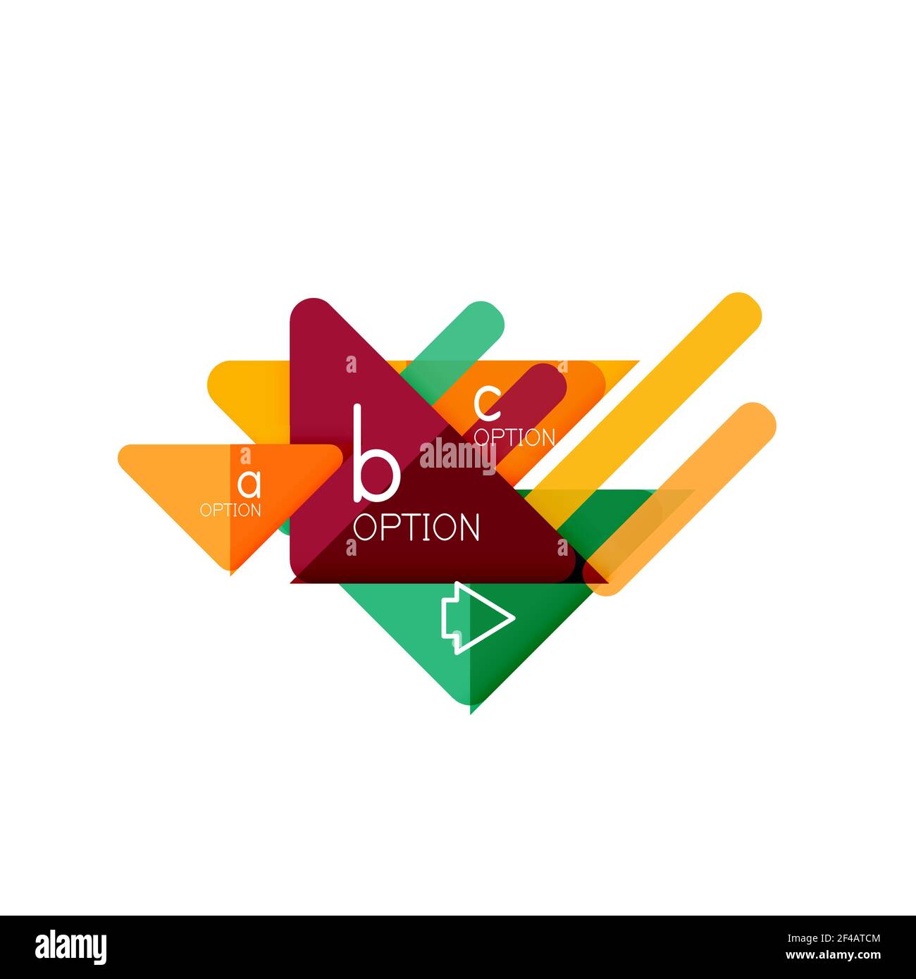 Triangle data visualization design, option infographic layout. Triangle data visualization design, option infographic layout. Vector illustration Stock Vector