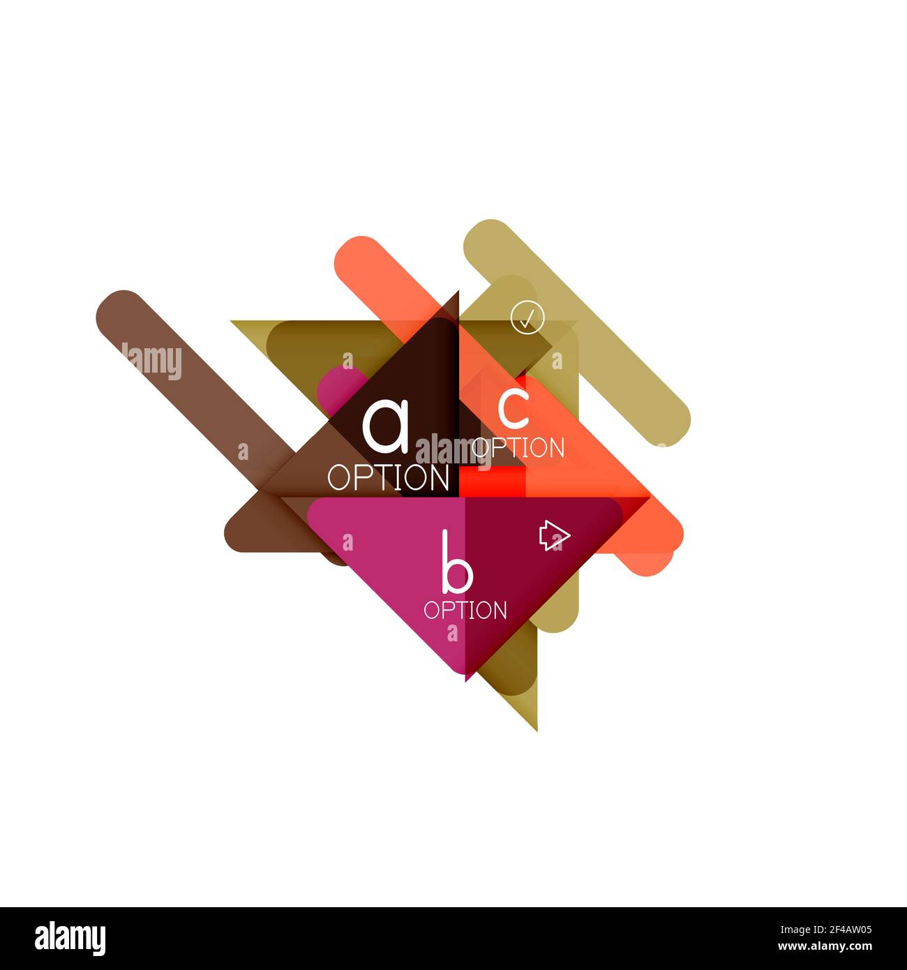 Triangle data visualization design, option infographic layout. Triangle ...