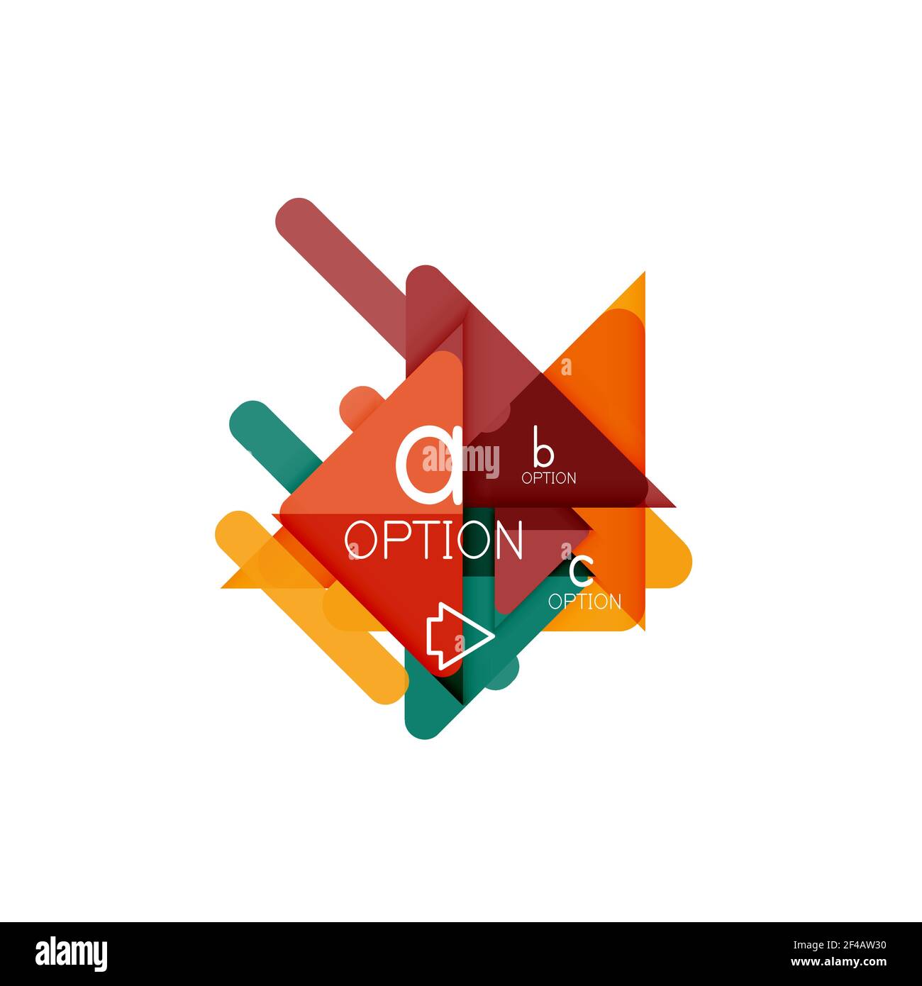 Triangle data visualization design, option infographic layout. Triangle ...
