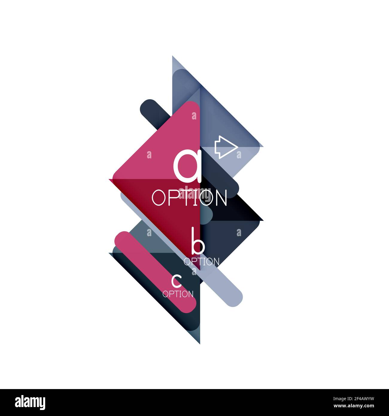 Triangle data visualization design, option infographic layout. Triangle data visualization design, option infographic layout. Vector illustration Stock Vector
