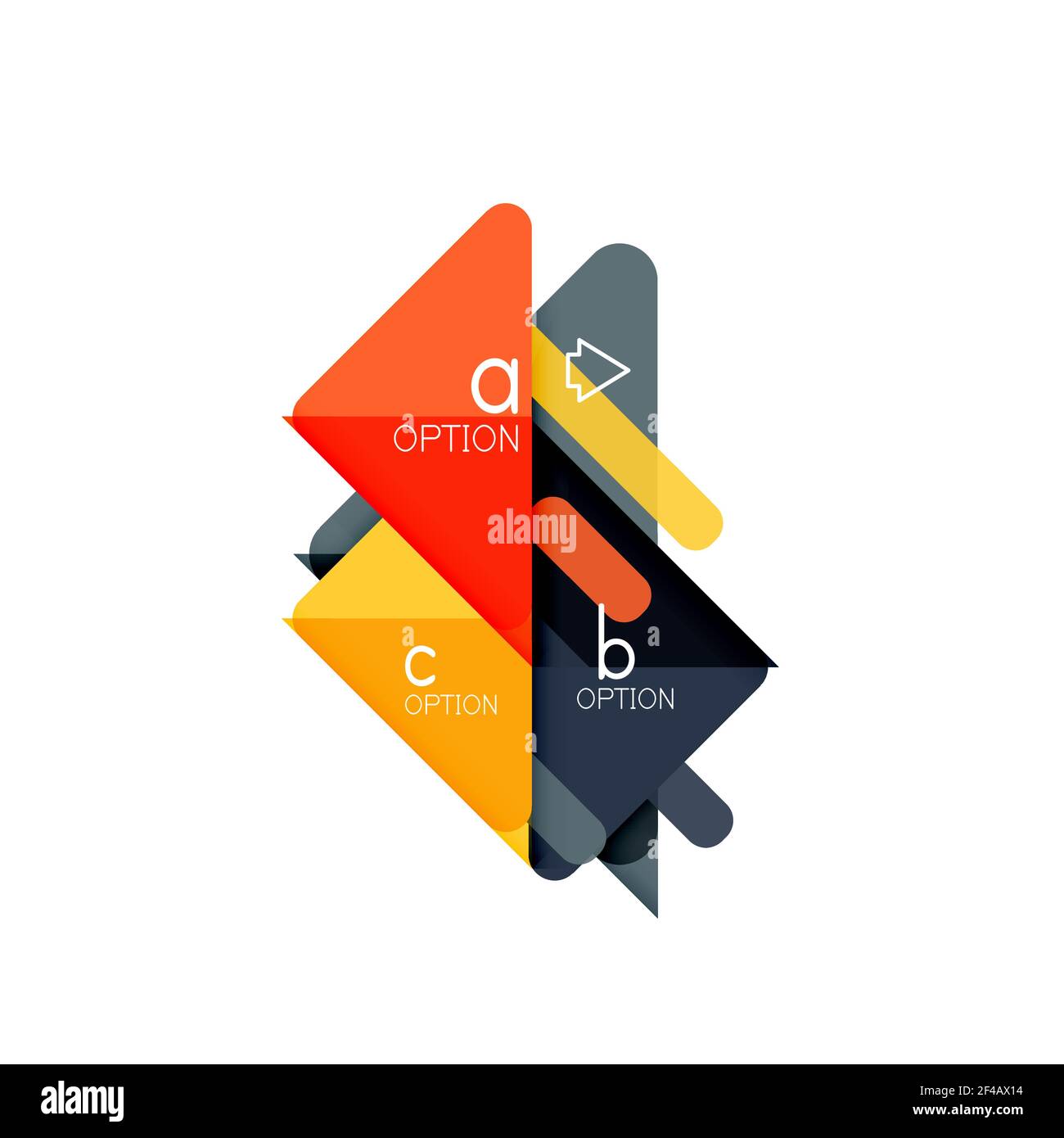 Triangle data visualization design, option infographic layout. Triangle ...