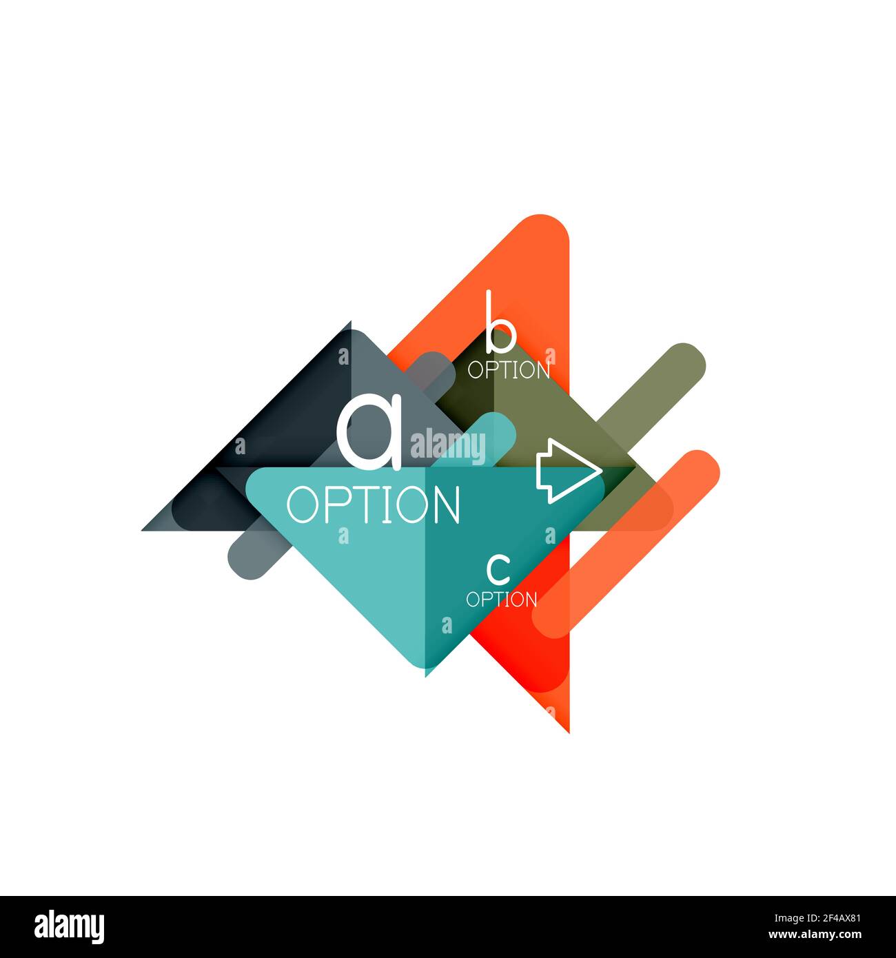 Triangle data visualization design, option infographic layout. Triangle ...