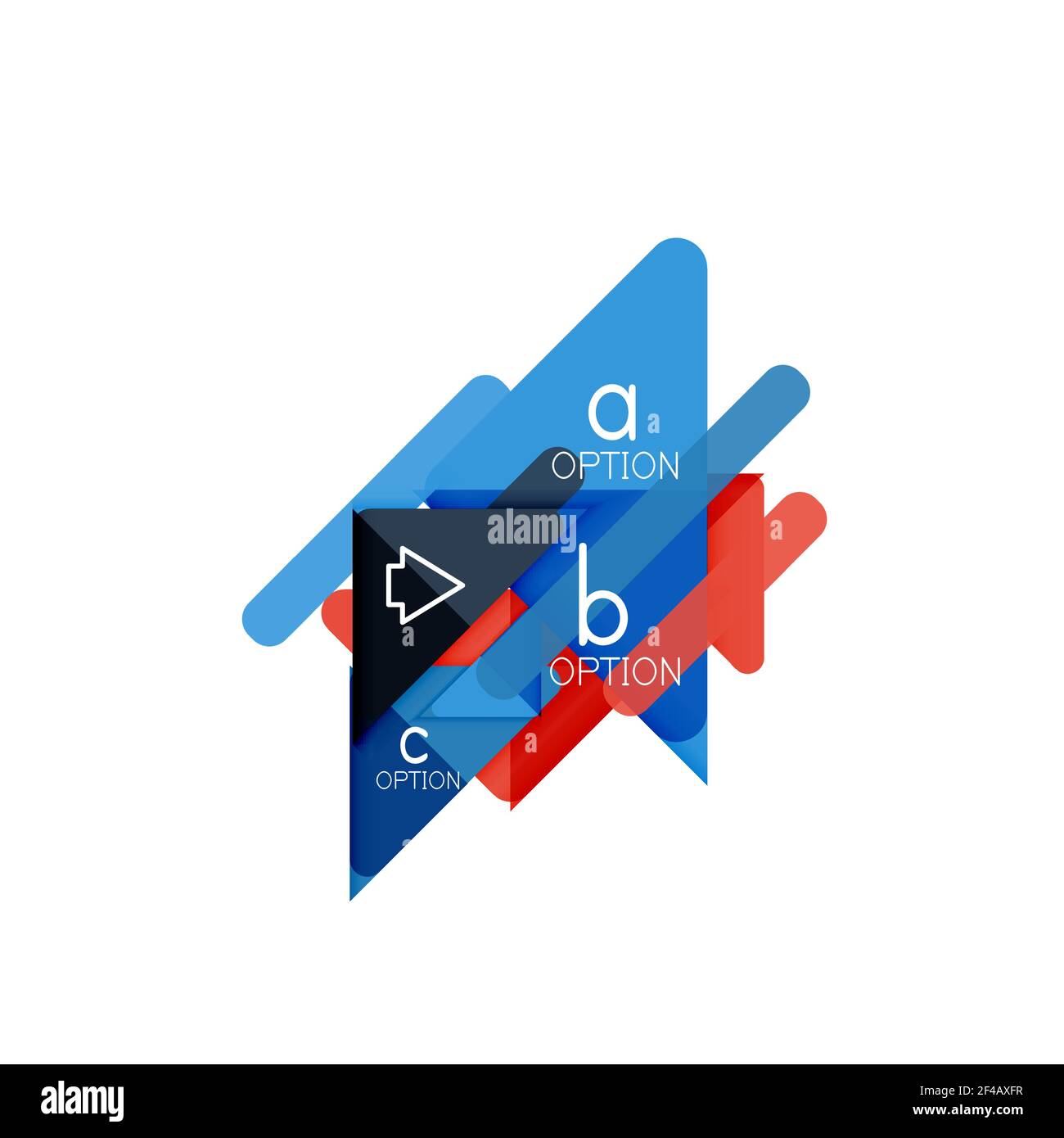 Triangle data visualization design, option infographic layout. Triangle ...