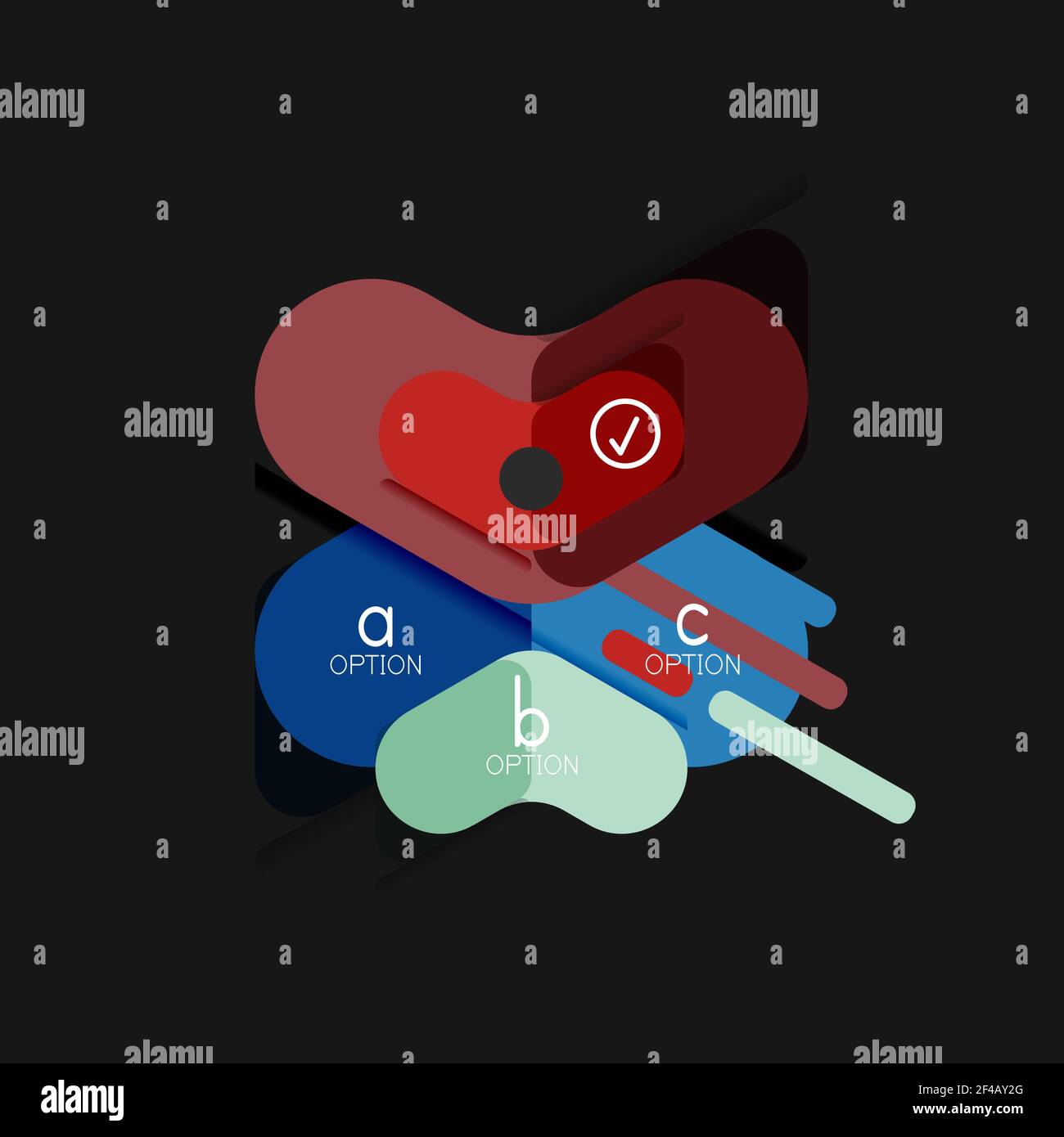 Flat design geometric infographics, arrow shape vector sticker or label ...