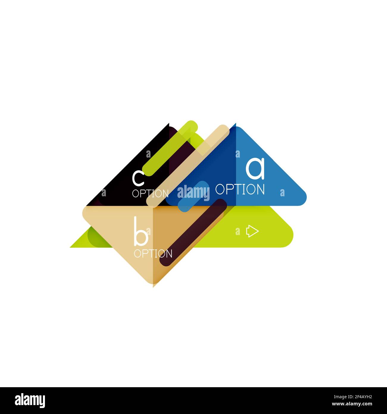 Triangle data visualization design, option infographic layout. Triangle ...