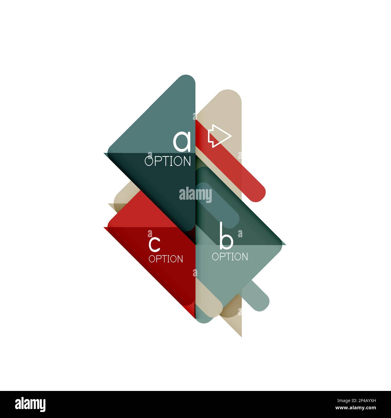 Triangle data visualization design, option infographic layout. Triangle