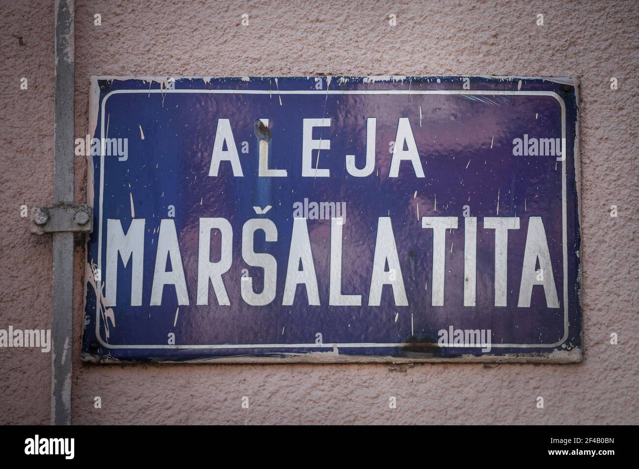 Street Sign Of Aleja Marsala Tita Meaning Marshall Tito Alley In Serbian Language It Is The Main Street Of Subotica Serbia Dedicated To The Former Stock Photo Alamy Street Sign Of Aleja Marsala Tita Meaning Marshall Tito Alley In Serbian Language It Is The Main Street Of Subotica Serbia Dedicated To The Former Stock Photo Alamy