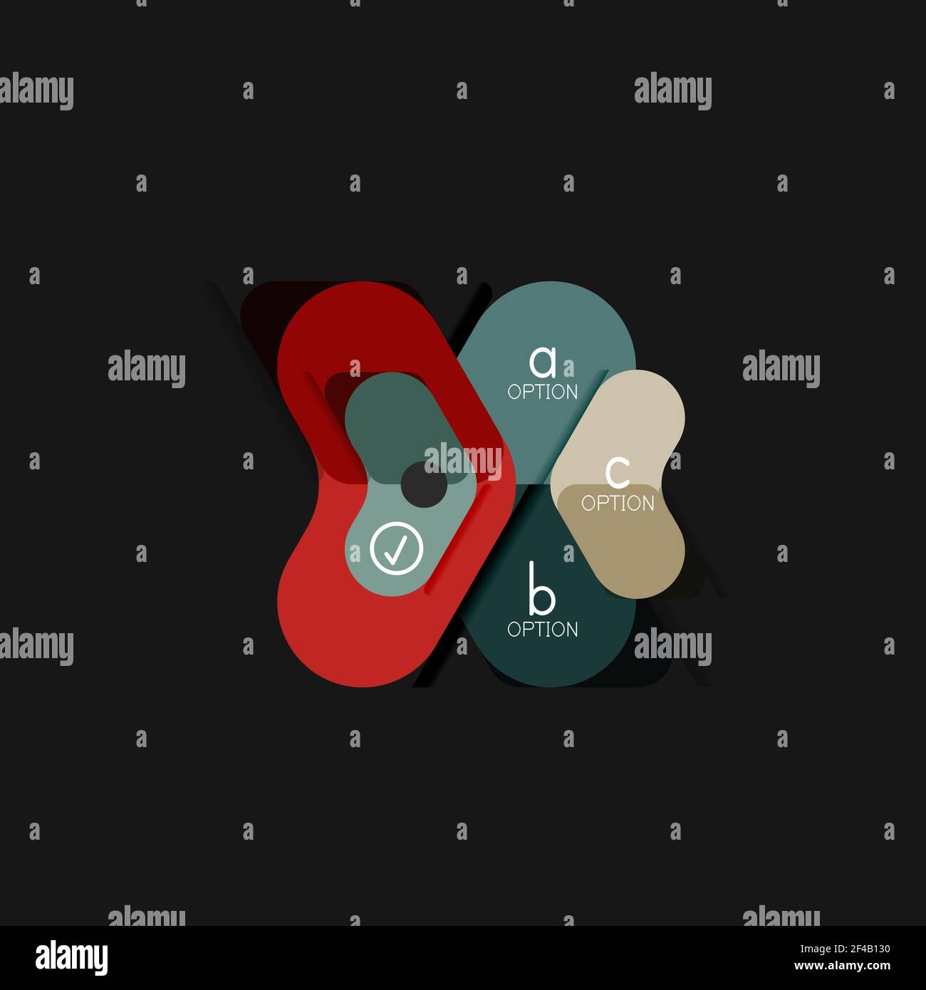 Flat design geometric infographics, arrow shape vector sticker or label ...