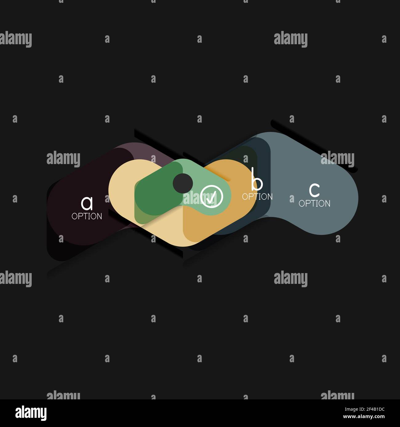 Flat design geometric infographics, arrow shape vector sticker or label ...