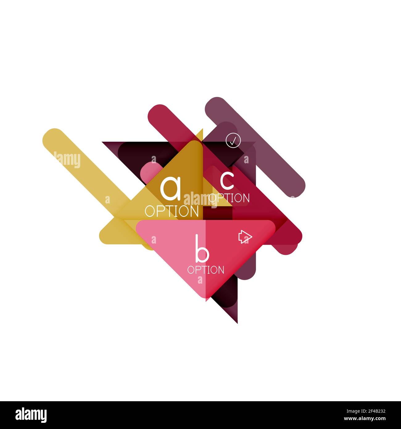 Triangle data visualization design, option infographic layout. Triangle data visualization design, option infographic layout. Vector illustration Stock Vector