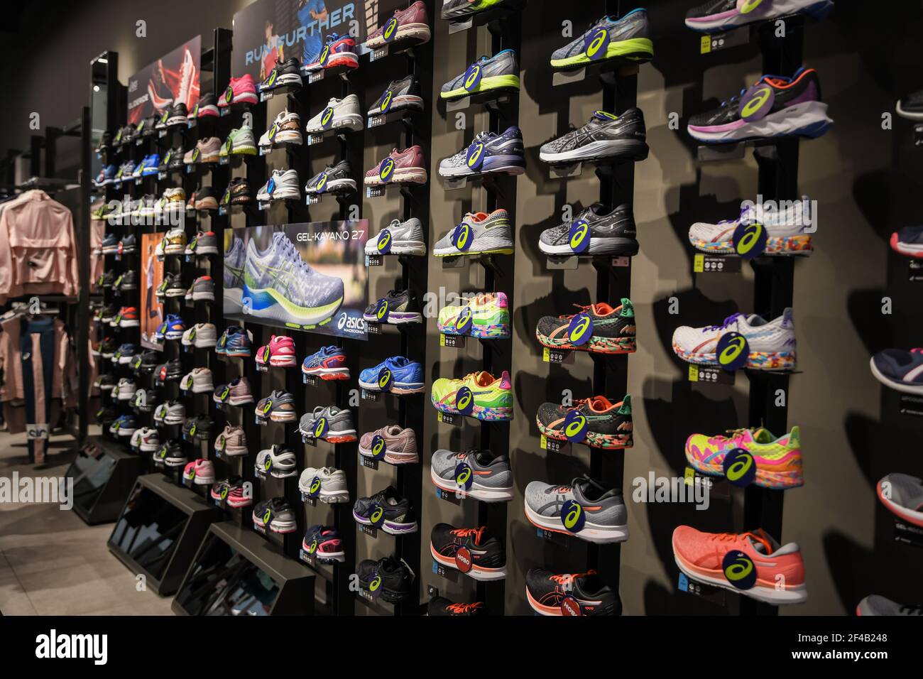 Skopje, North Macedonia - March 12, 2021: Asics store in Skopje, North  Macedonia. Asics is a Japanese multinational company which produces  footwear an Stock Photo - Alamy