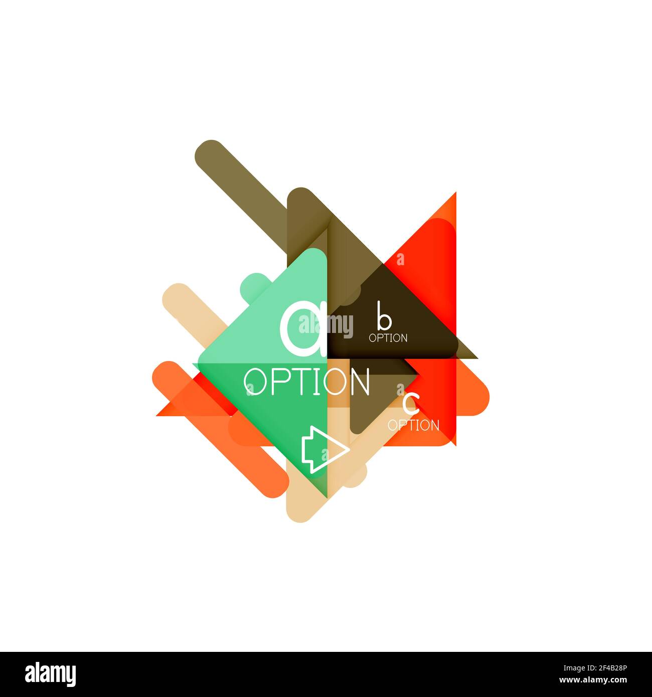 Triangle data visualization design, option infographic layout. Triangle ...