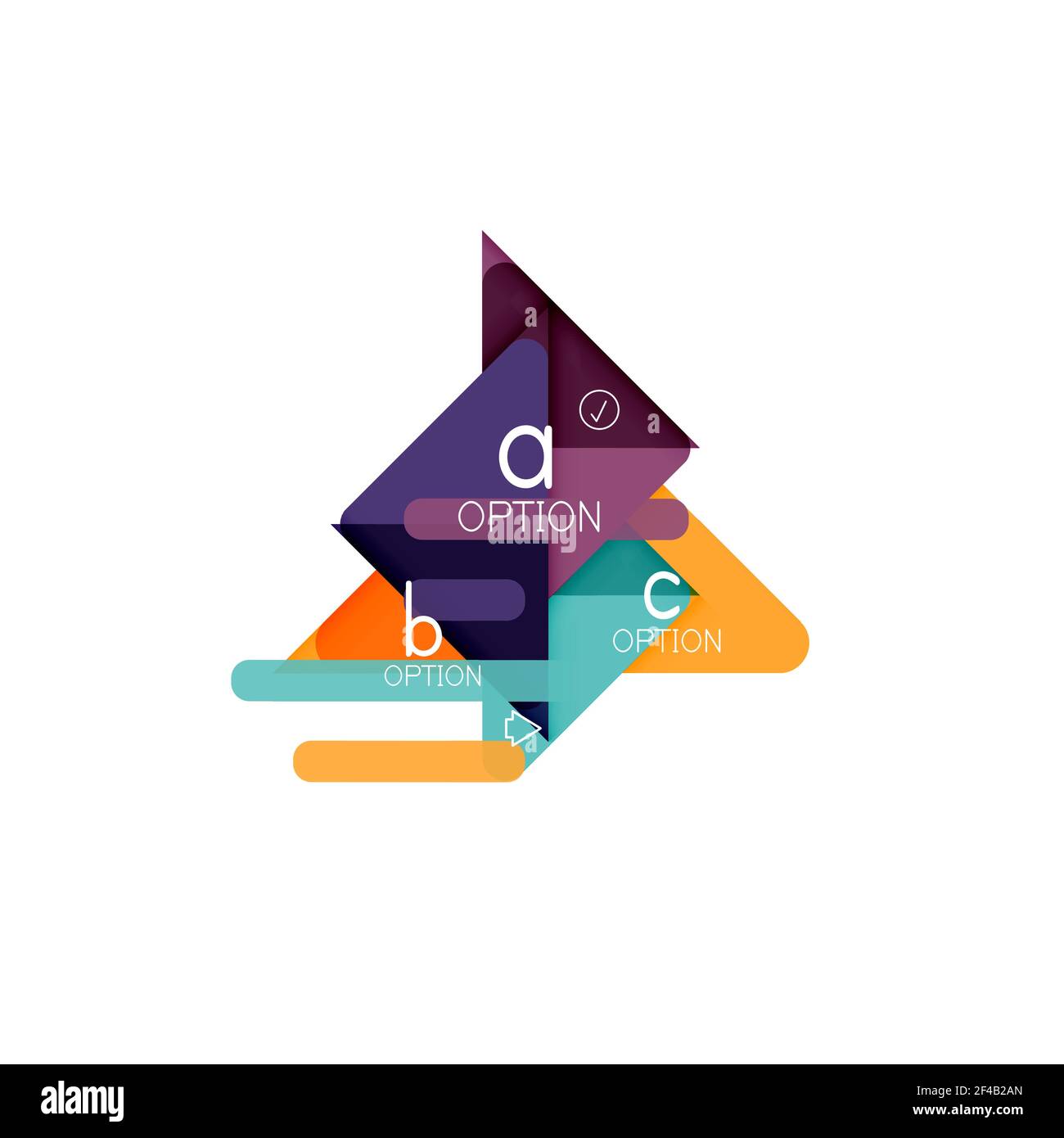 Triangle data visualization design, option infographic layout. Triangle data visualization design, option infographic layout. Vector illustration Stock Vector