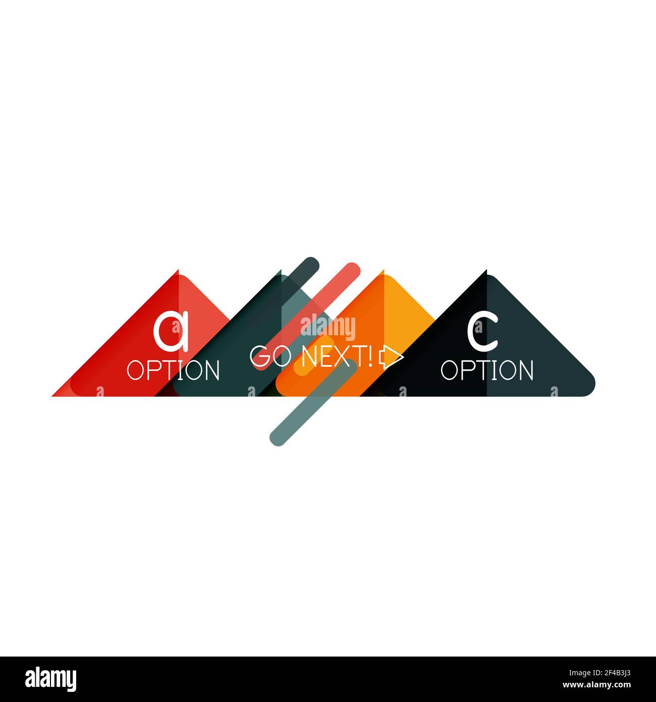 Triangle data visualization design, option infographic layout. Triangle ...