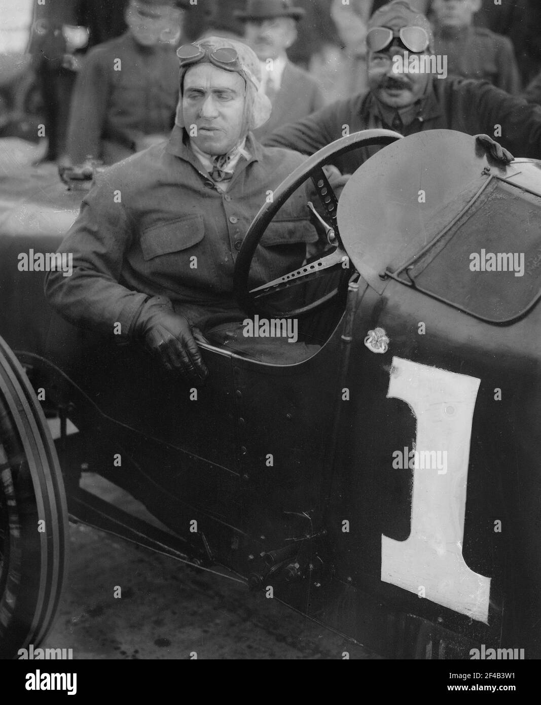 Dario Resta (1882-1924), an Italian-British racecar driver who came in a close second at the 1915 Indianapolis 500 Stock Photo