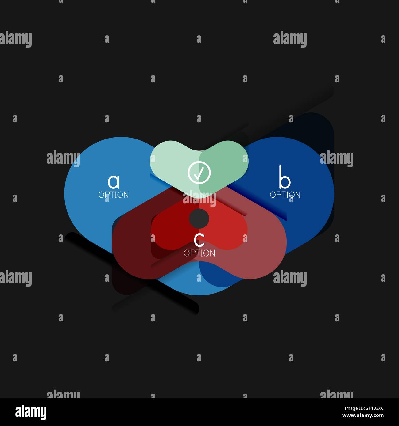 Flat design geometric infographics, arrow shape vector sticker or label ...
