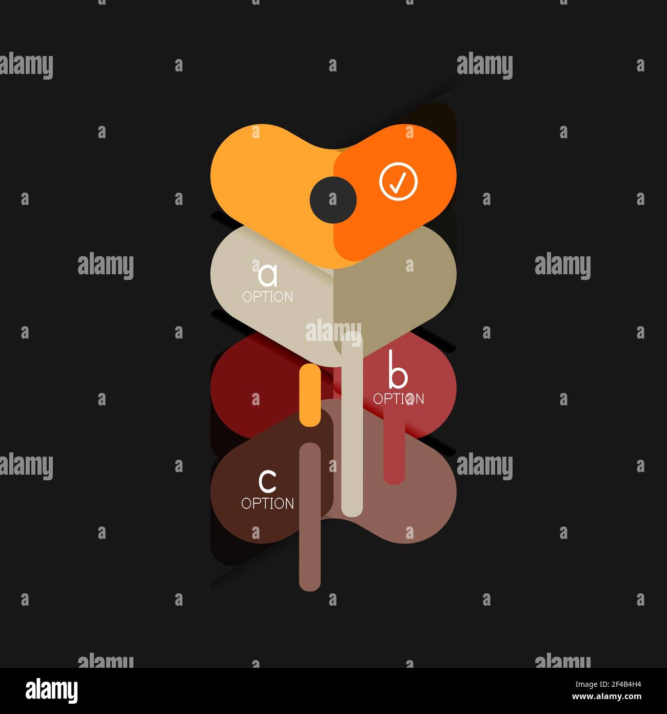 Flat design geometric infographics, arrow shape vector sticker or label ...