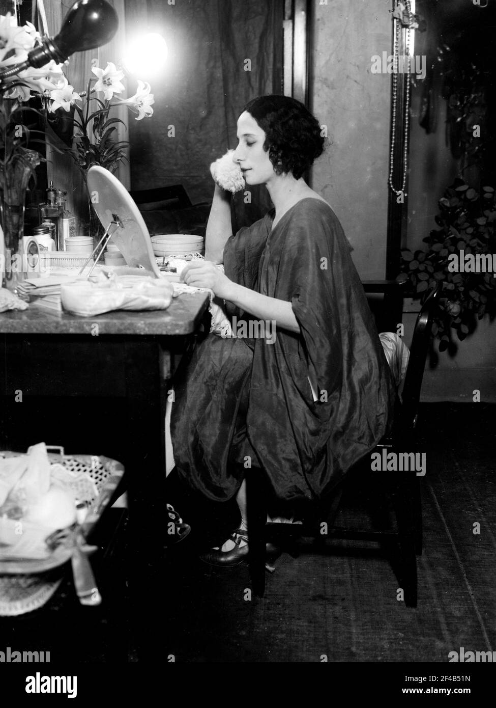 Original image identified as 'Anna Pavlowa' - Could be Ballerina Anna Pavlova ca. 1910-1915 Stock Photo