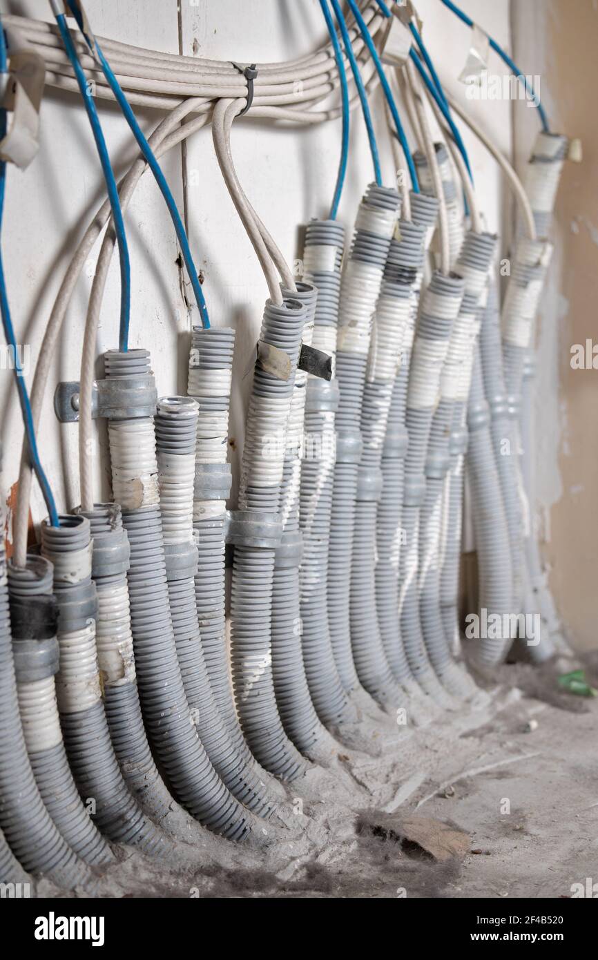 Wiring in cable or mdf closet. Setup of private