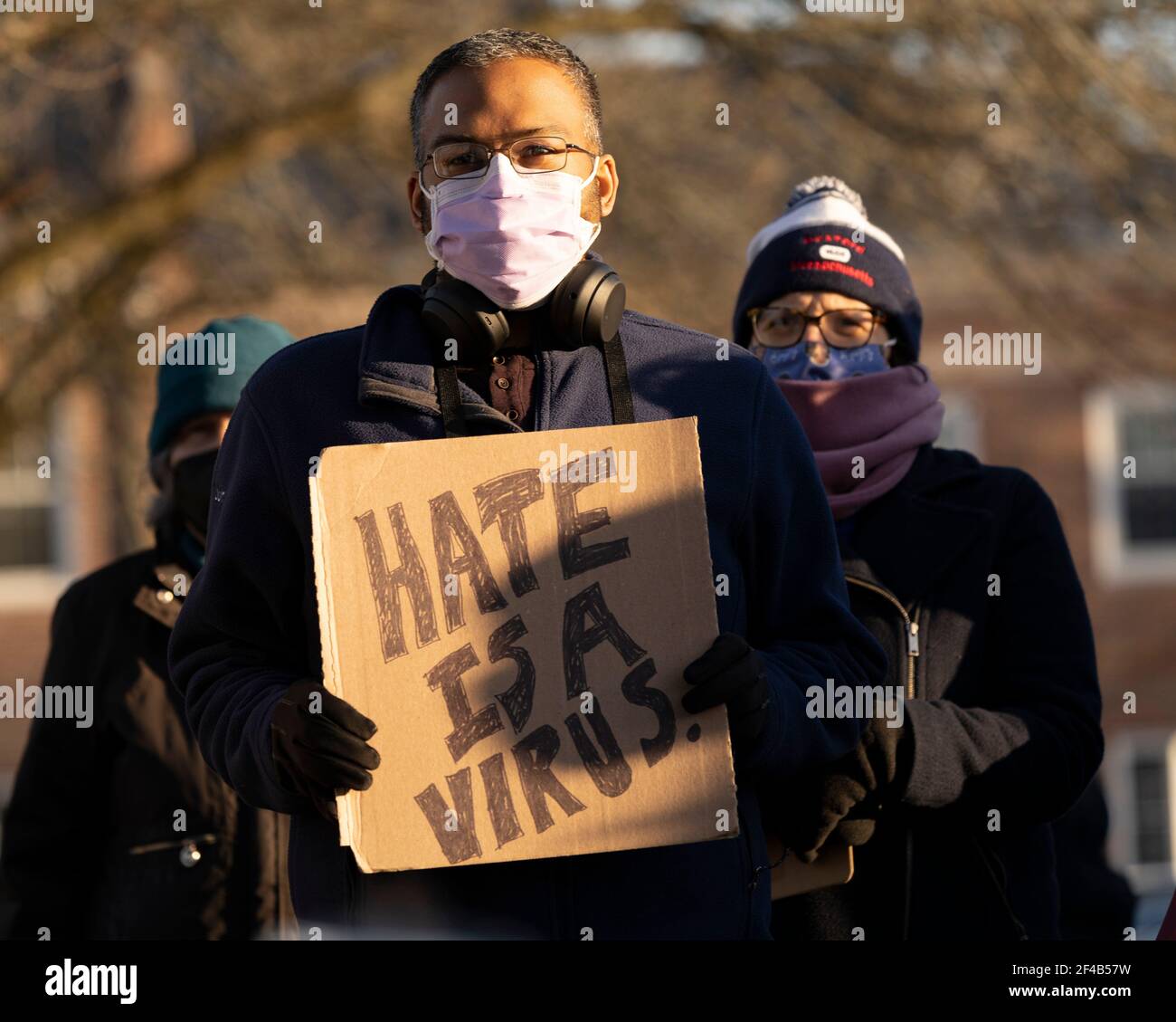 March 19, 2021, Shawsheen Square, Andover, Massachusetts, USA ...