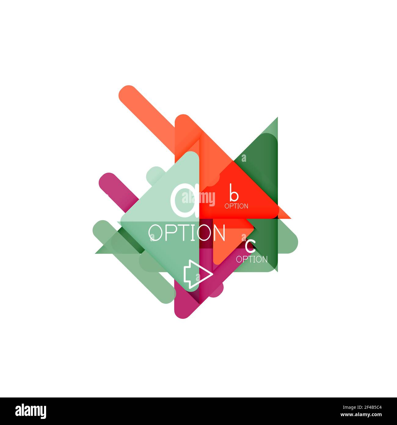 Triangle data visualization design, option infographic layout. Triangle