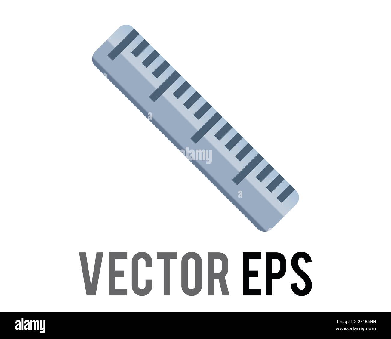 The isolated vector silver metal straight ruler icon, as used to draw ...
