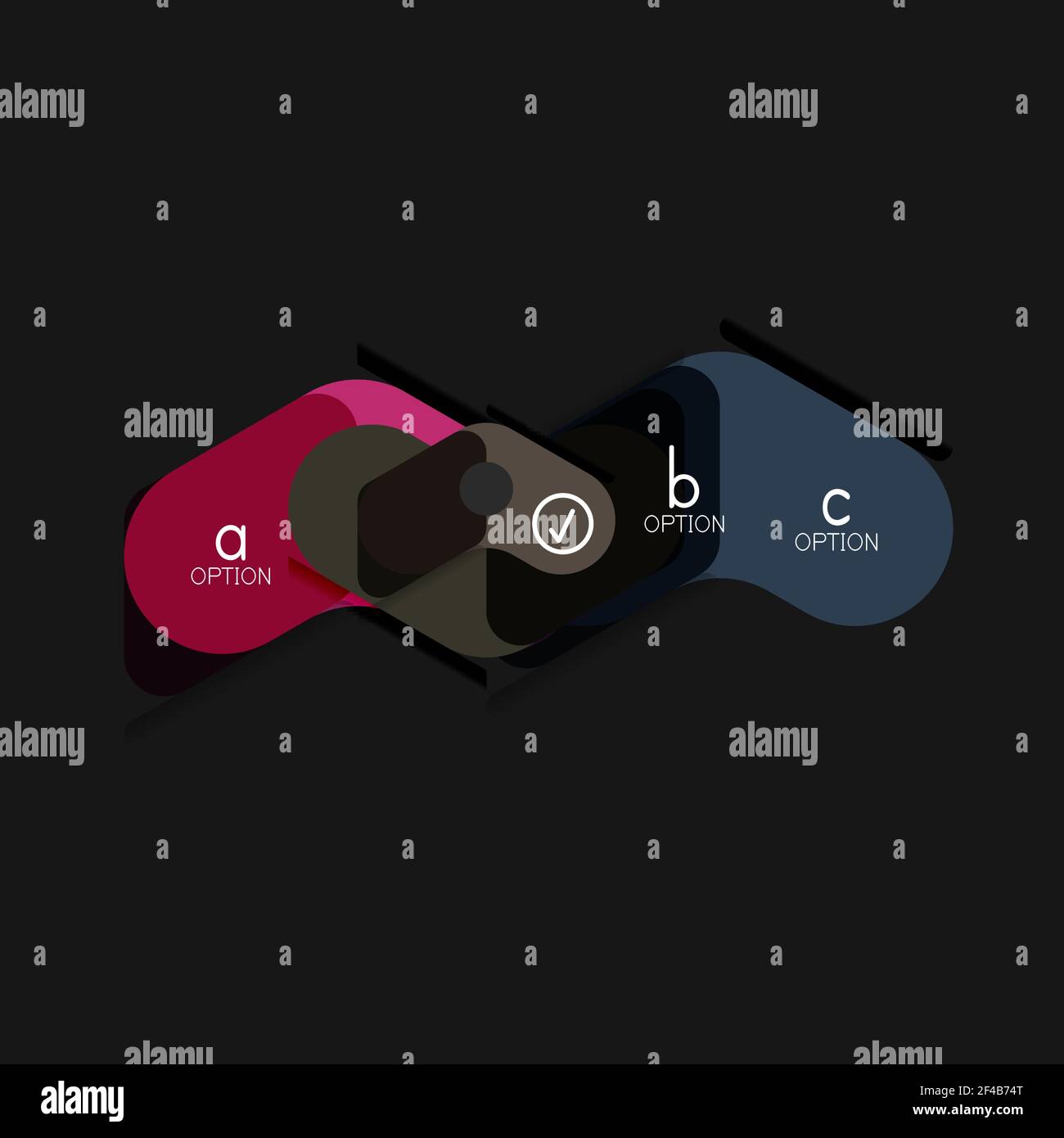 Flat design geometric infographics, arrow shape vector sticker or label ...