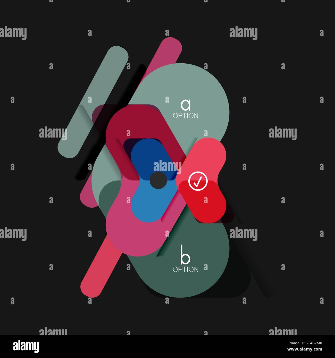 Flat design geometric infographics, arrow shape vector sticker or label ...
