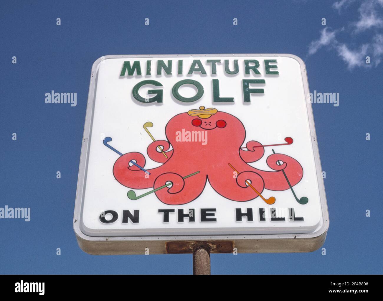 Sign Jockey's Ridge MiniGolf Nags Head North Carolina ca. 1985 Stock Photo Alamy