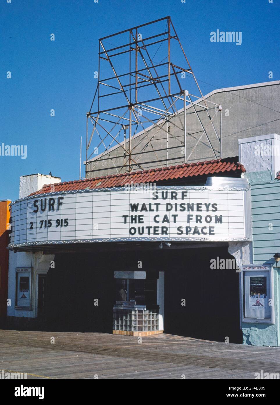 Surf Theater Boardwalk Ocean City New Jersey ca. 1978 Stock Photo
