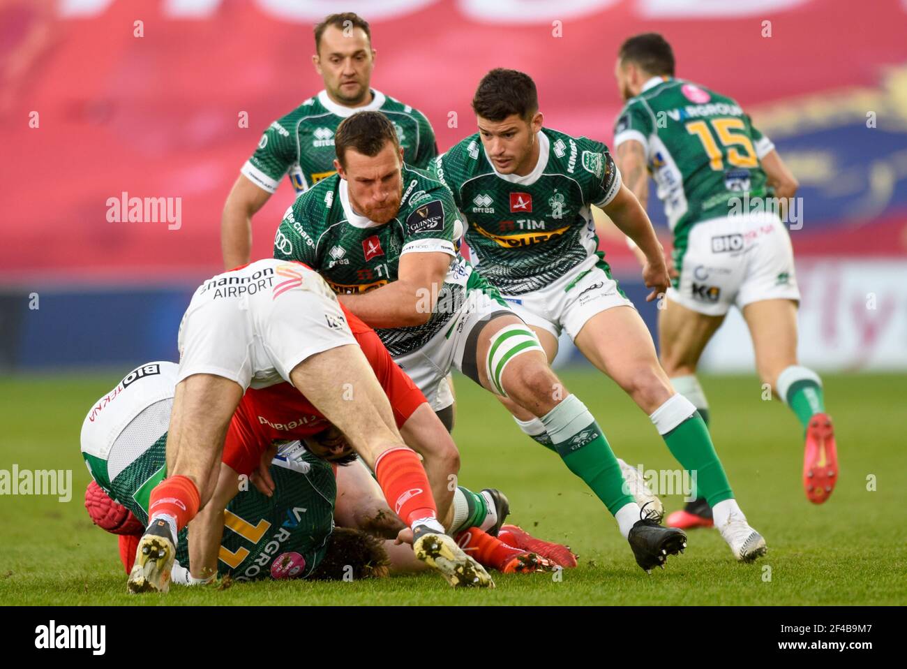 during the Guinness PRO14 Round 16 match between Munster Rugby and Benetton Rugby at Thomond Park in Limerick, Ireland on March 19, 2021 (Photo by Andrew SURMA/SIPA USA) Credit: Sipa USA/Alamy Live News Stock Photo