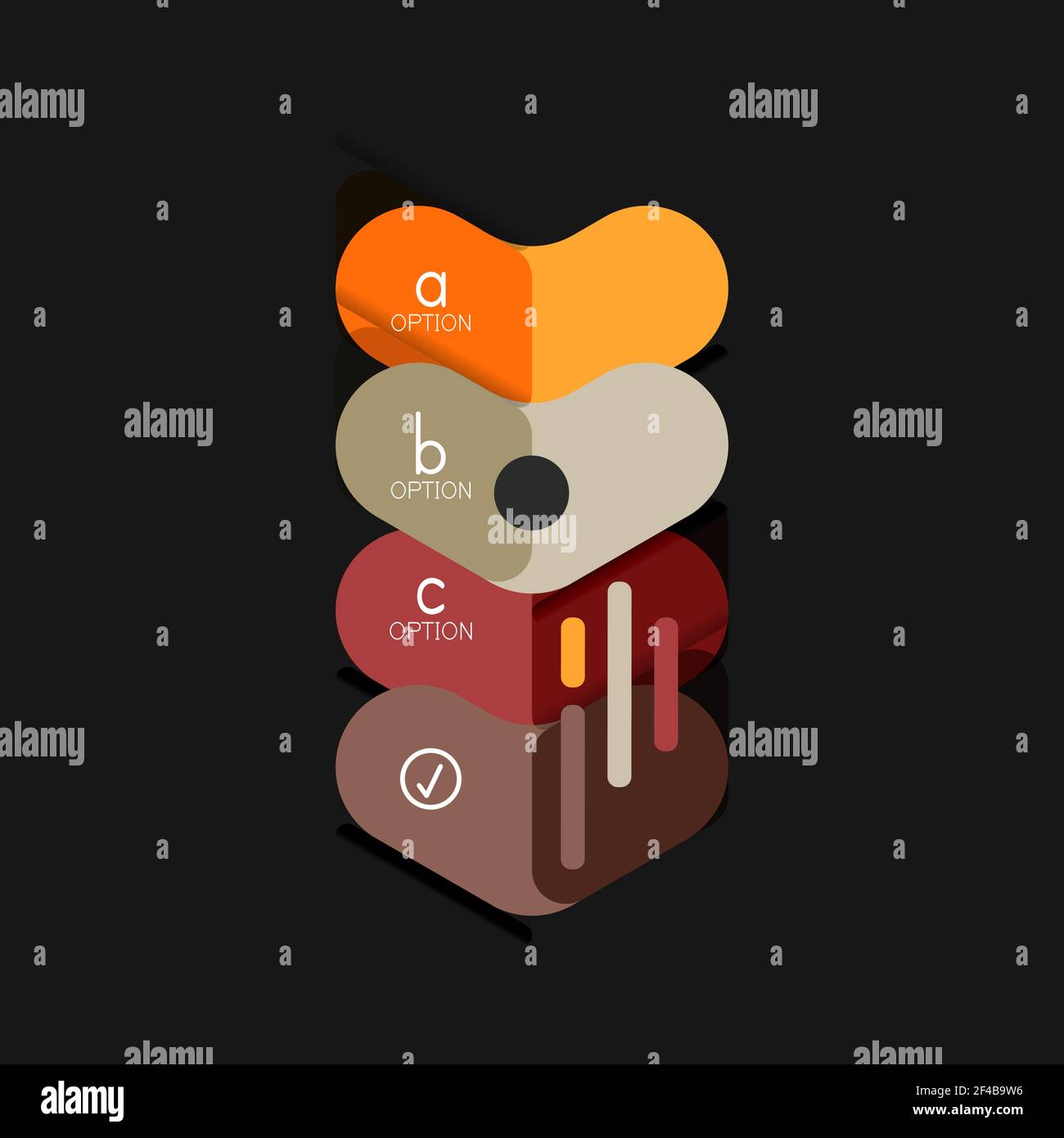 Flat design geometric infographics, arrow shape vector sticker or label ...