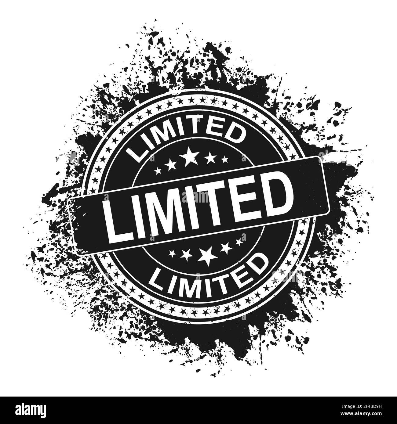 Limited grunge rubber stamp on white, illustration Stock Photo - Alamy