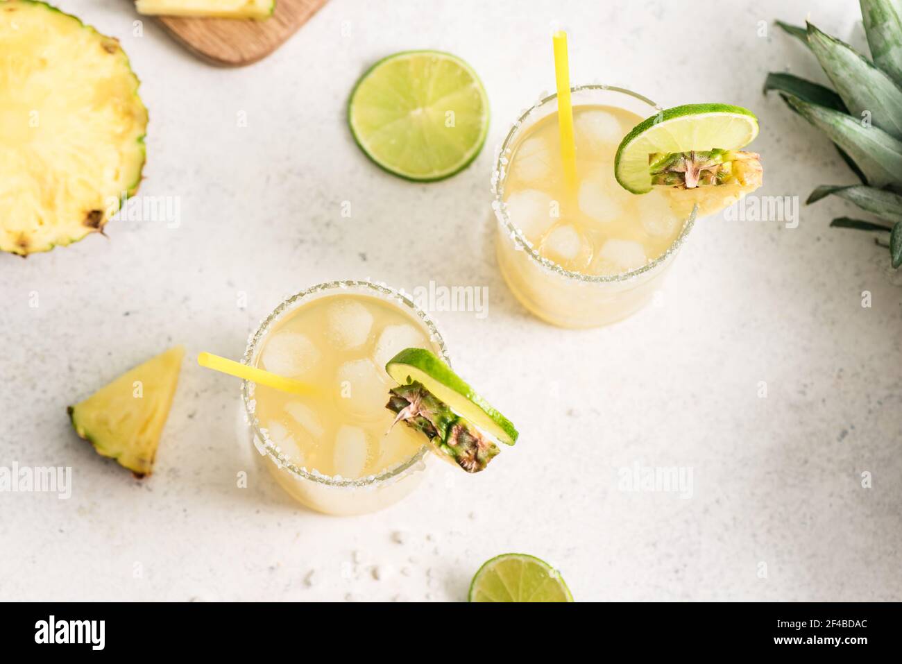 Pineapple Margarita Cocktail. Summer boozy refreshing drink with ...